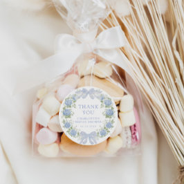 Blue Floral Bridal Tea Party Runder Aufkleber