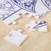 Blue Floral Bubble Art Puzzle (Seite)