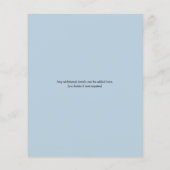 Blue Floral Budget 60. Geburtstag Einladung Flyer (Hinten)