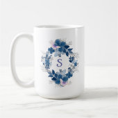 Blue Floral Butterfly Mug Kaffeetasse (Links)