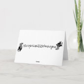 Blue Floral Card Karte (Rückseite)