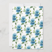 Blue Floral Celebration of Life Invitations Einladung (Rückseite)