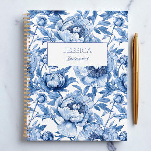 Blue Floral Chinoiserie Blume Moderne Jugendherber Planer