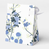 Blue Floral Chinoiserie Gastgeschenk Bag Geschenkschachtel (Rückseite)