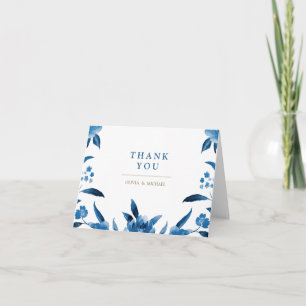 Blue floral Chinoiserie Wedding danke