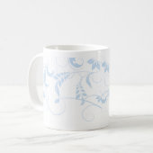 Blue Floral Coffee Mugs Kaffeetasse (Vorderseite Links)