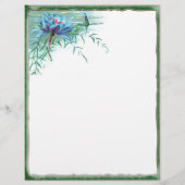 Blue Floral Corner Letterhead (Vorderseite)
