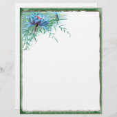 Blue Floral Corner Letterhead (Vorne/Hinten)