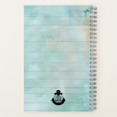 Blue Floral Cross Journal Notizblock (Rückseite)
