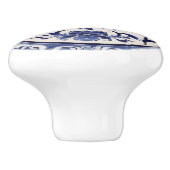 Blue Floral Custom Keramik Knoblauch Keramikknauf (Seitenansicht)