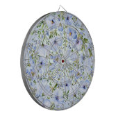 Blue Floral Dartboard Dartscheibe (Vorderseite Links)