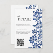 Blue floral delftware the details floral wedding