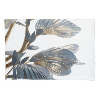 Blue Floral Design Plant Kissenbezug