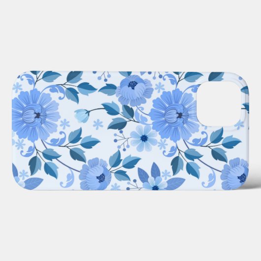 Blue Floral Design Tochter Case-Mate iPhone Hülle (Rückseite (Horizontal))