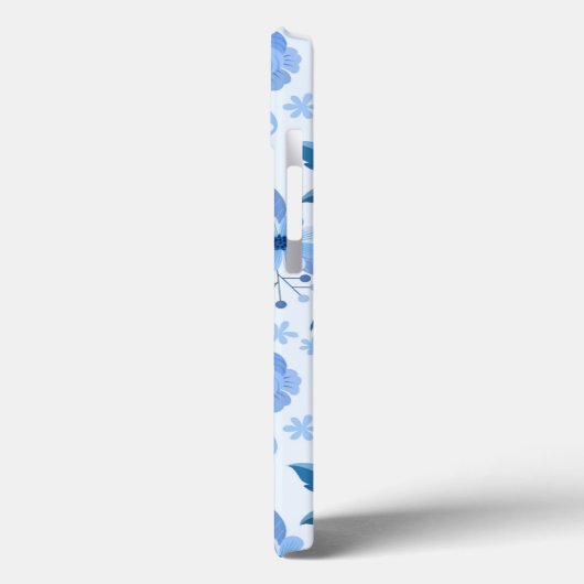 Blue Floral Design Tochter Case-Mate iPhone Hülle (Rückseite / Links)