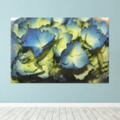 Blue Floral Designer Leinwand (Insitu (Holzboden))