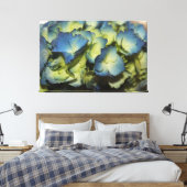 Blue Floral Designer Leinwand (Insitu (Schlafzimmer))