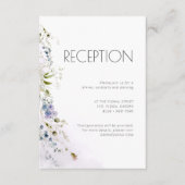 Blue Floral Details Umschließungskarte Begleitkarte (Vorderseite)