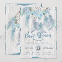 Blue Floral DreamCatcher BOHO Tribal Baby Dusche