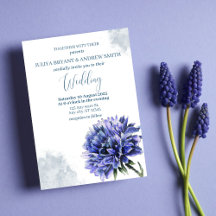 Blue Floral einfache Hochzeit