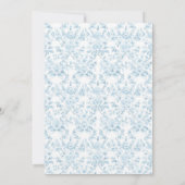 Blue Floral Elegant Blue Hydrangea Wedding  Einladung (Rückseite)