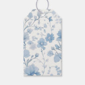 Blue Floral Elegante Whimsical Garden Party Geschenkanhänger (Vorderseite)