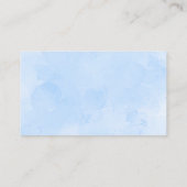 Blue Floral Elephant Babydusche Worte der Beratung Begleitkarte (Rückseite)