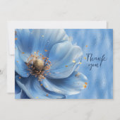 Blue Floral erweitert auf Shiny Blue Vielen Dank Dankeskarte (Vorderseite)