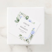 Blue Floral Eucalyptus Vielen Dank für Ihre Hochze Geschenkanhänger (Beispiel)