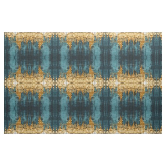 Blue Floral Fabric Seamless Pattern Boho Modern Stoff (Fat Quarter (45,7 x 55,9 cm))