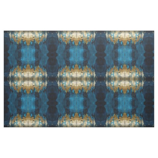 Blue Floral Fabric Seamless Pattern Boho Modern Stoff (Fat Quarter (45,7 x 55,9 cm))