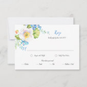 Blue Floral Fantasy Floral Selektion UAWG RSVP Karte (Vorderseite)