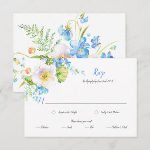 Blue Floral Fantasy Floral Selektion UAWG RSVP Karte