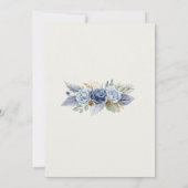 Blue Floral flüstert weg Küche Brautparty Einladung (Rückseite)