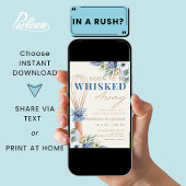 Blue Floral flüstert weg Küche Brautparty Einladung