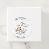 Blue Floral Foliage Safari Baby Dusche Pop It Geschenkanhänger (Beispiel)