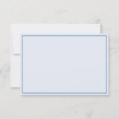 Blue floral forget-me-nots flowers funeral dankeskarte (Rückseite)