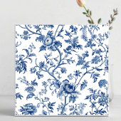 Blue Floral French Vintage Art Fliese