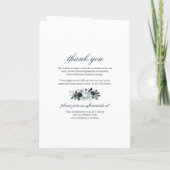 Blue Floral Funeral Order of Service Foto Program Programm (Rückseite)