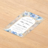 Blue Floral Garden Nuestra Boda Spanish Wedding Acryleinladungen (Ablage )