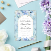Blue Floral Garden Nuestra Boda Spanish Wedding Acryleinladungen (In Situ (Hochzeit))
