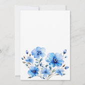 Blue Floral Garden Tee Party Brautparty Einladung (Rückseite)
