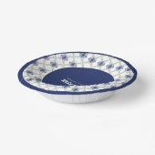 Blue Floral Gemustert Paper Bowl Pappteller (Gewinkelt)