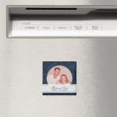 Blue Floral Gerahmt: Memorial: Bildermagazin Magnet (In Situ (Geschirrspüler))