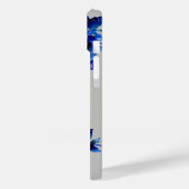 Blue Floral Gold Confetti Case-Mate iPhone Hülle (Rückseite / Links)