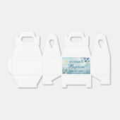 Blue Floral Gold Cross Christening Box Geschenkschachtel (Ungefaltet)