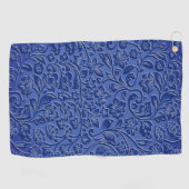 Blue Floral Golf Handtuch (Horizontal)