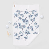 Blue Floral Golf Handtuch (Insitu)