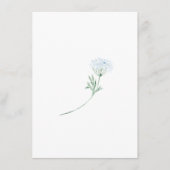 Blue Floral Guess Who Baby Showspiele Begleitkarte (Vorderseite)