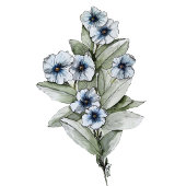 Blue Floral Guest Tower Handtuch